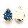 Resin Imitation Druzy Crystal Pendants KK-O101-A03-2