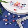32Pcs 8 Colors Handmade Luminous Inner Flower Lampwork Beads LAMP-FS0001-34-8