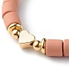 Handmade Polymer Clay Beads Stretch Bracelets BJEW-JB06423-05-4