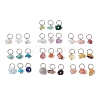 30Pcs 30 Styles Natural & Synthetic Mixed Gemstone Chip Charms PALLOY-JF02874-01-1