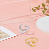 2Pcs 2 Colors Zinc Alloy Cuff Rings RJEW-LP0005-15-1
