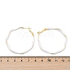 Brass Enamel Twist Ring Hoop Earrings EJEW-P301-01G-A-5