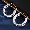 304 Stainless Steel Hoop Earrings for Women EJEW-A125-32S-3