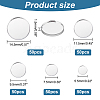   250Pcs 5 Style Flat Round Mirror Wall Stickers DIY-PH0013-97-2