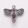 Brass Cubic Zirconia Links ZIRC-K070-03-E01-2