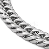 304 Stainless Steel Cuban Link Chain Bracelet for Men Women BJEW-C048-03P-2