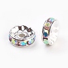 Brass Rhinestone Spacer Beads RB-A014-Z10mm-28S-2