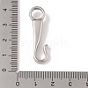 Non-Tarnish 304 Stainless Steel Hook Clasps STAS-C109-12P-3