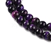 Grade B Natural Purple Tiger Eye Beads Strands G-F591-18-8mm-3