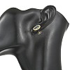 Paua Shell & Brass Stud Earrings for Women EJEW-JE07472-01-2