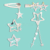 10pcs Iron Alloy Snap Hair Clips PHAR-CP0001-25-8