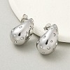 304 Stainless Steel Teardrop Stud Earrings EJEW-B108-05P-A-3