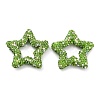 Star Shape Polymer Clay Rhinestone Beads CLAY-NH0001-06I-1