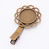 Zinc Alloy Alligator Hair Clip Findings PALLOY-WH0072-49AB-1