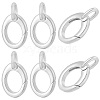 8Pcs Brass Spring Gate Rings KK-BBC0028-43P-1