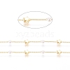 3.28 Feet Brass Handmade Beaded Chain X-CHC-G011-16G-1