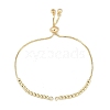 Rack Plating Brass Clear Cubic Zirconia Slider Bracelet Making KK-H509-01G-1