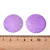 Spray Painted Natural Capiz Shell Disc Links Connector Charms SSHEL-T017-32D-3