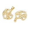 Mother's Day Brass Cubic Zirconia Pendants KK-L251-07G-09-2