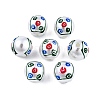 Mahjong Theme ABS Plastic Imitation Pearl Enamel Beads KY-G020-04C-3