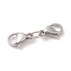 304 Stainless Steel Double Lobster Claw Clasps STAS-E163-57P-C-4
