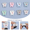 SUPERFINDINGS 14Pcs 7 Colors Tooth Food Grade Eco-Friendly Silicone Focal Beadsg SIL-FH0001-06-5