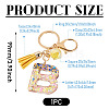 Alloy Resin Polygon Keychains KEYC-TADJ0002-03G-B-2
