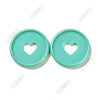 Heart Plastic Loose Leaf Ring Round Binder Discs DIY-WH0304-348B-03-1