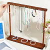Wooden Necklace Organizer Display Stands ODIS-WH0331-20B-3