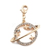 Alloy Rhinestone Pendant Decoration HJEW-P021-01F-G-1