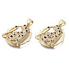 Brass Micro Pave Clear Cubic Zirconia Pendants KK-Q769-026-NF-3