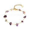 Natural Mixed Gemstone Chip Beaded Bracelet for Girl Women BJEW-JB06983-5