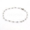 Tarnish Resistant Casual Style 304 Stainless Steel Ball Link Chain Bracelets STAS-O036-06P-1