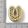 Rack Plating Brass Micro Pave Clear Cubic Zirconia Pendants ZIRC-U002-G-U-3