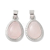 Natural Rose Quartz Pendants G-M405-05P-02-1