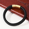 Braided Microfiber Leather Cord Bracelets for Women Men BJEW-D304-05G-02-5