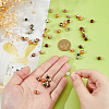 48Pcs 8 Styles Synthetic Amber Links Connector Charms PALLOY-FH00133-3