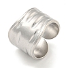 Non-Tarnish 304 Stainless Steel Open Cuff Finger Rings RJEW-P114-12P-1