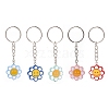 Flower Acrylic Pendant Keychain KEYC-JKC00428-02-1