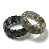 Natural Moss Agate Stretch Bracelets BJEW-O130-02-5