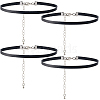 4Pcs Leather Choker Necklaces NJEW-SC0001-69-1
