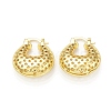 Rack Plating Brass Teardrop with Star Thick Hoop Earrings for Women EJEW-G340-02G-1