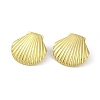 PVD Vacuum Plating 201 Stainless Steel Shell Shaped Stud Earrings for Women EJEW-F345-04G-1