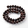 Natural Bronzite Round Beads Strands G-E330-8mm-03-2