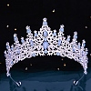 Alloy Rhinestone Crown Hair Bands for Woman Girls PW-WGB2F57-09-1