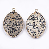 Natural Dalmatian Jasper Pendants G-T112-16A-2