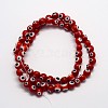 Handmade Evil Eye Lampwork Round Bead Strands X-LAMP-L055-8mm-10-2