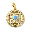 Rack Plating Brass Cubic Zirconia with Enaml Pendants KK-Q772-19G-1