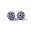Polymer Clay Rhinestone Beads RB-H284-6MM-Half-371-3