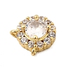 Brass Micro Pave Cubic Zirconia Charms KK-I360-024G-3